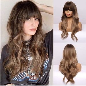 COPY - Ombré brunette wig with bangs